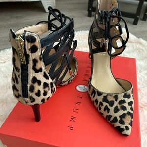 Ivanka Trump Necilaly Brown Multi Pony heels